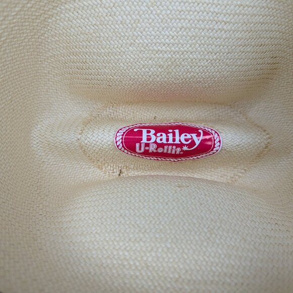 Bailey U-Rollit Genuine Cuena Panama Women\'s Hat w/Feathers Size 6 7/8 w/Box main image 12